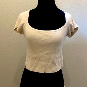 SHEIN Cream Crop Top size M